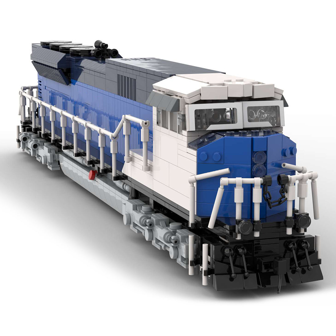 MOC-125573 EMD SD90/43MAC Salt Fantasy Livery Train Model Building Block Set 2256PCS