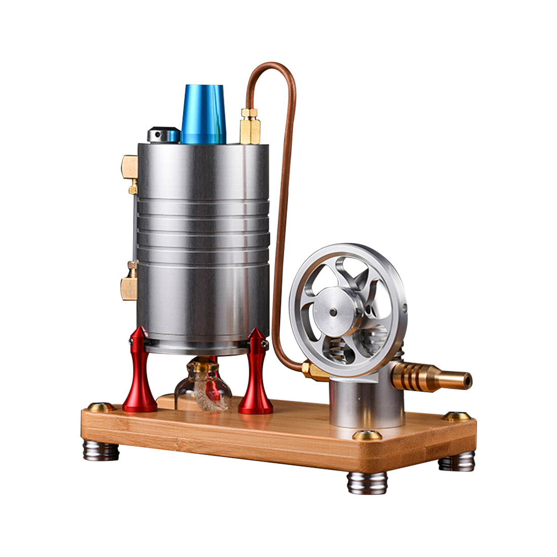 Retro All-metal Vertical Steam Engine Model — enginediyshop