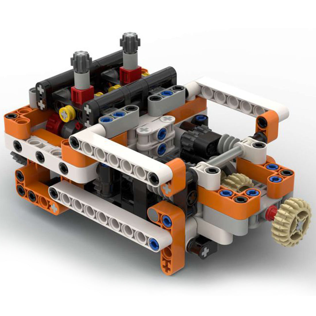 8 Speed Gearbox Using 2 Levers Model Building Blocks Set MOC-51409--26 ...