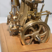 3.7CC Mini Retro Vertical Double-cylinder Reciprocating Double-acting Steam Engine Model Toys with Speed Reducer enginediyshop