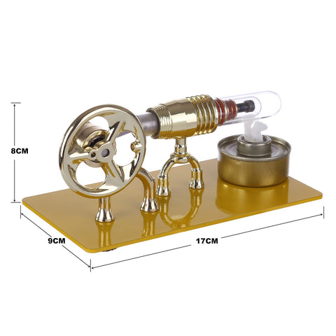 ENJOMOR Single Cylinder Stirling Engine Model Science Educational Toys - Golden enginediyshop
