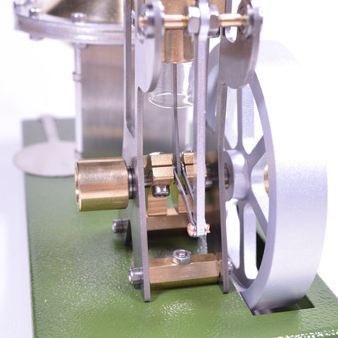 ENJOMOR Single Cylinder Steam Engine Model Retro Metal Vertical Transparent Steam Engine with Boiler enginediyshop