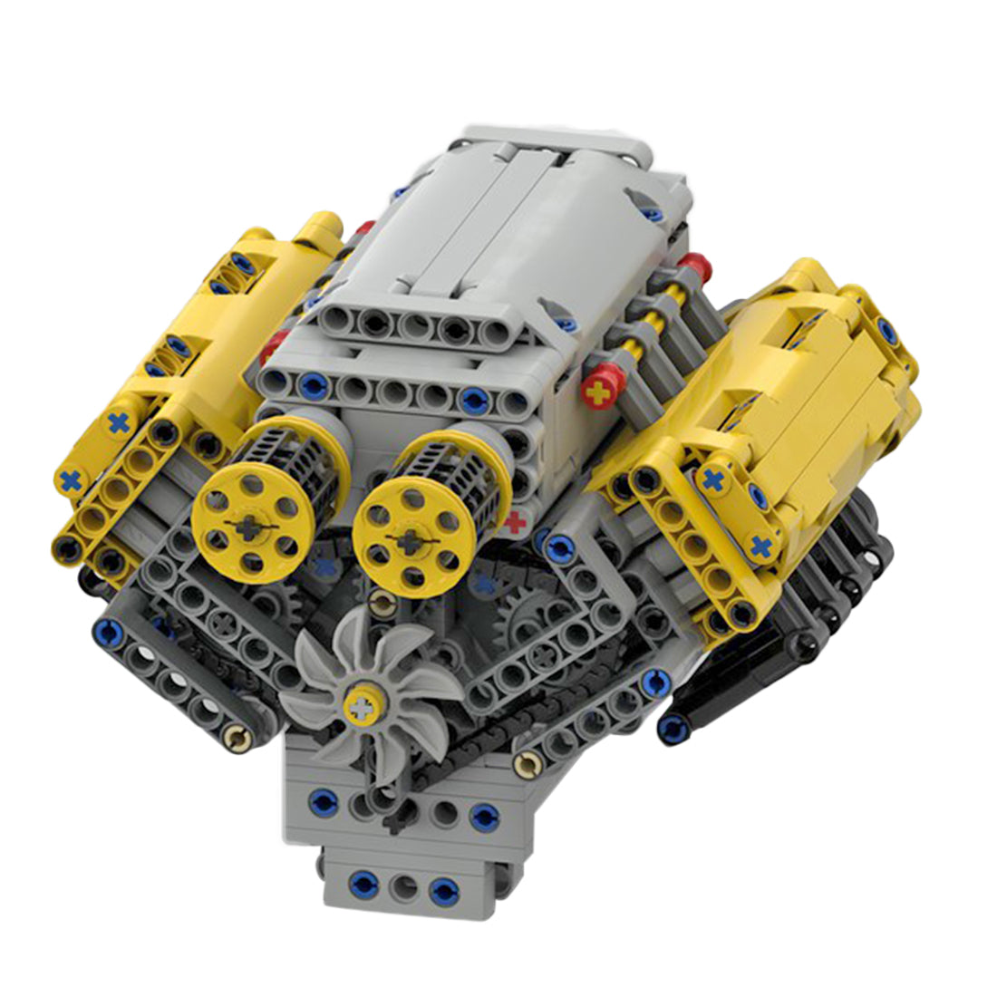 MOC-54607 Crossplane V8 Engine Bricks - Build Your Own V8 Engine