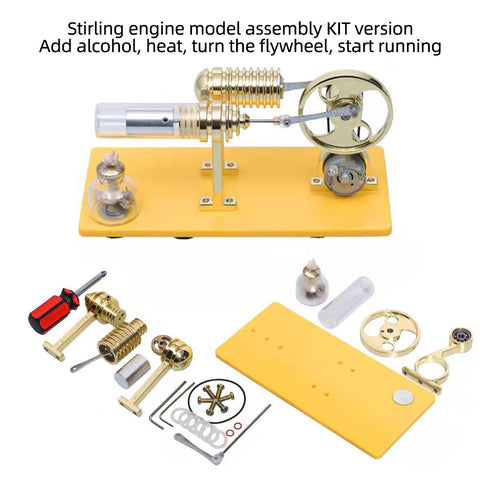 ENJOMOR DIY Assembly Kit Gamma Stirling Engine Generator Model enginediyshop