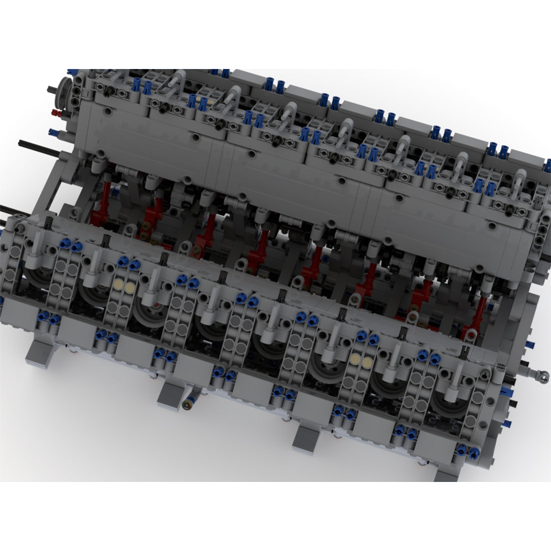 V16 Diesel Engine Model Building Blocks Set MOC-73232-Enginediyshop ...