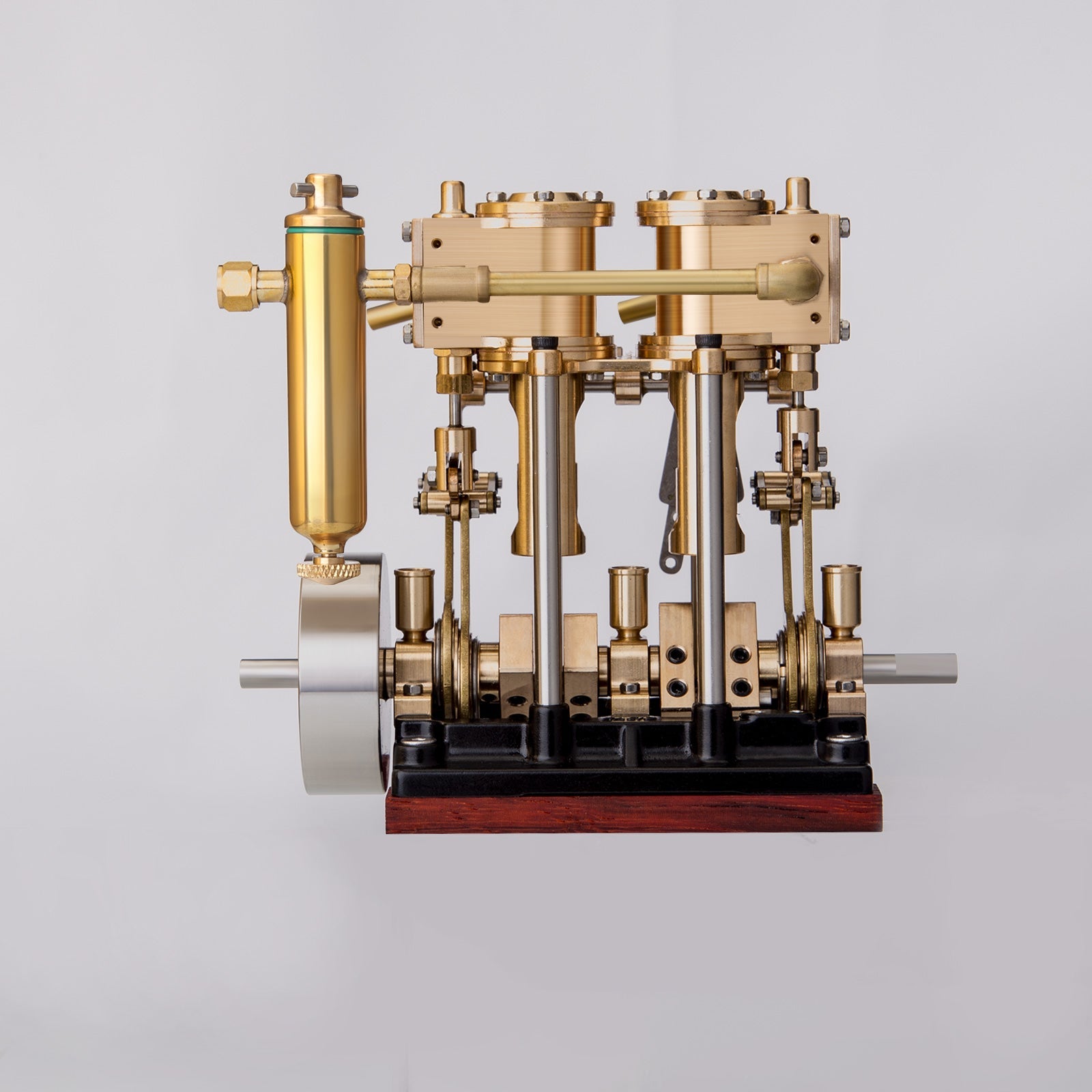 Steam Engine Rotation KACIO LS2-13S Vertical Two-cylinder Marine Engine Steam Engine Model w ...