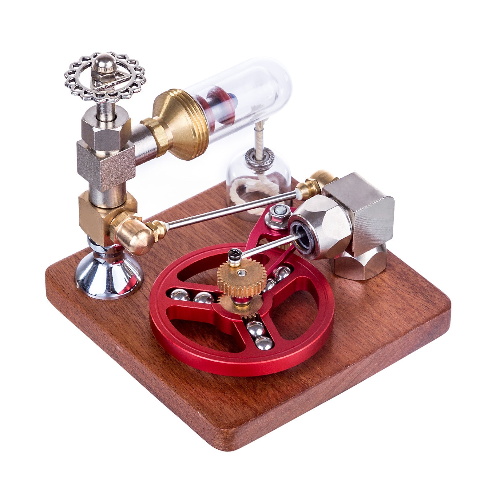 Single Cylinder Stirling Engine Model Speed Adjustable with Ball Bearing Flywheel STEM Science Experiment Set enginediyshop