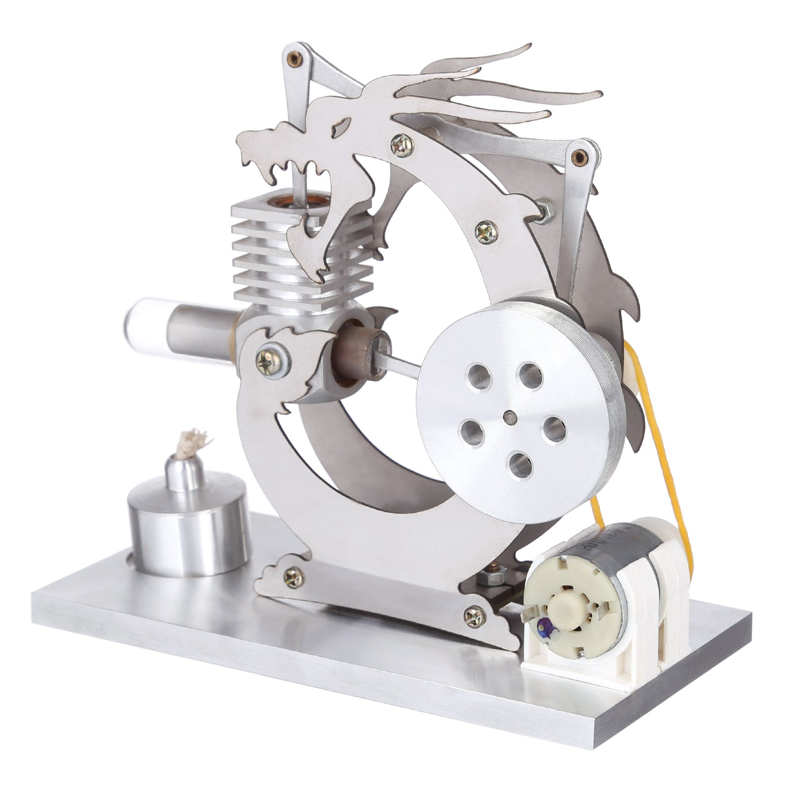 Single Cylinder Stirling Engine Generator Model Dragon-shape Balance Science Experiment Teaching Aids Gift enginediyshop