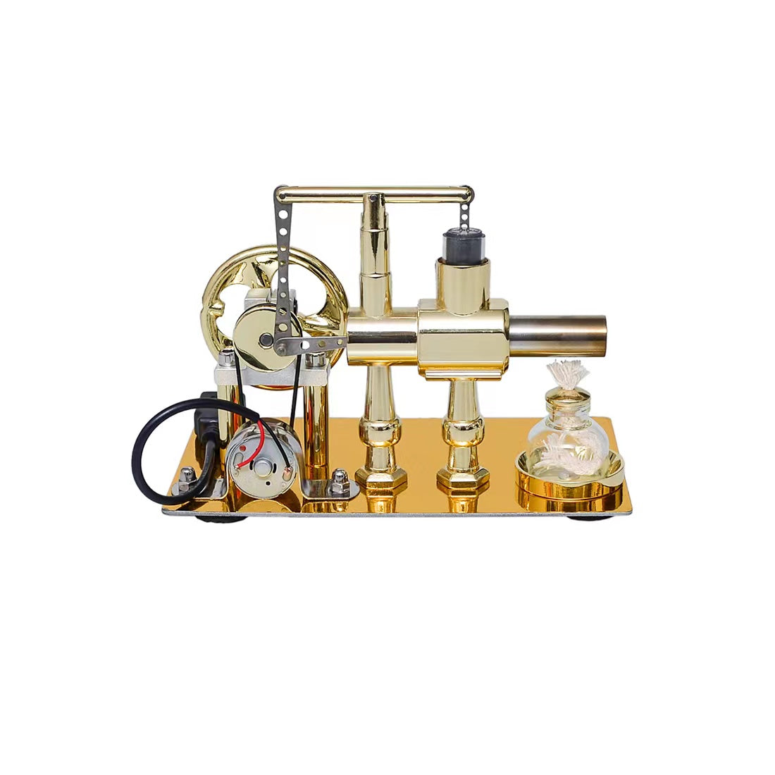 ENJOMOR Balance Single-cylinder Hot Air Stirling Engine Model with USB Light Toys Gifts enginediyshop