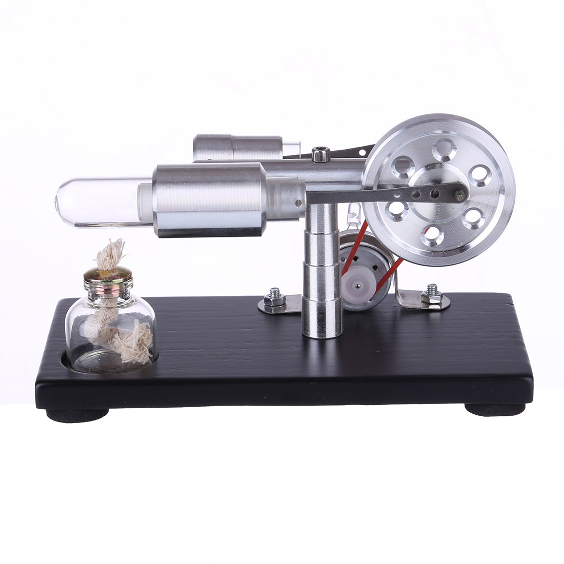 γ-shape Stirling Engine Generator Model with LED Lights Voltage Digital Display Meter Science Educational Model STEM Collection - enginediy