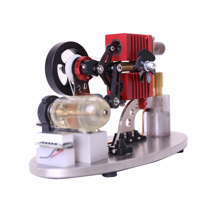 Model Rocking Engine ENJOMOR α-type Double Cylinder Double Piston Rocker Arm Linkage Stirli ...