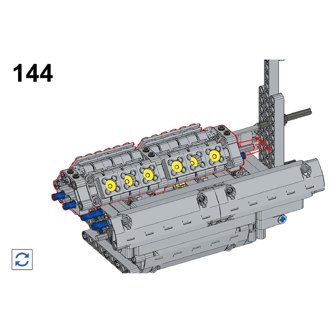 MOC-40128 V12 Engine with Gearbox Sci-fi Engine Model Building Blocks ...