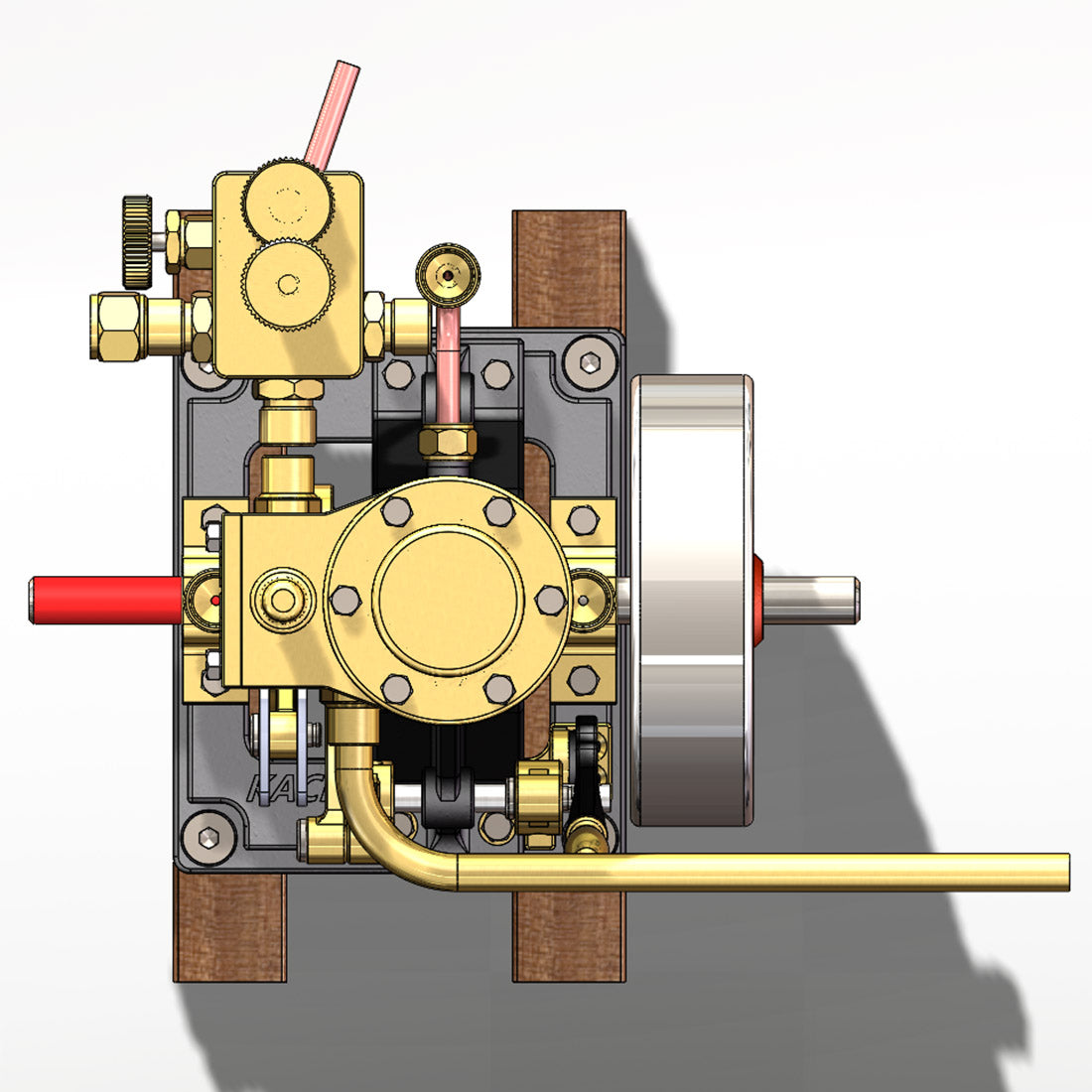 KACIO LS1-14 Single Cylinder Reciprocating Steam Engine Model for Model Ship Model Boat Above 60cm enginediyshop