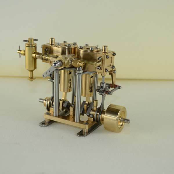 2 Cylinder Marine Steam Engine Reciprocating All Copper Steam Engine Gift Collection - enginediy