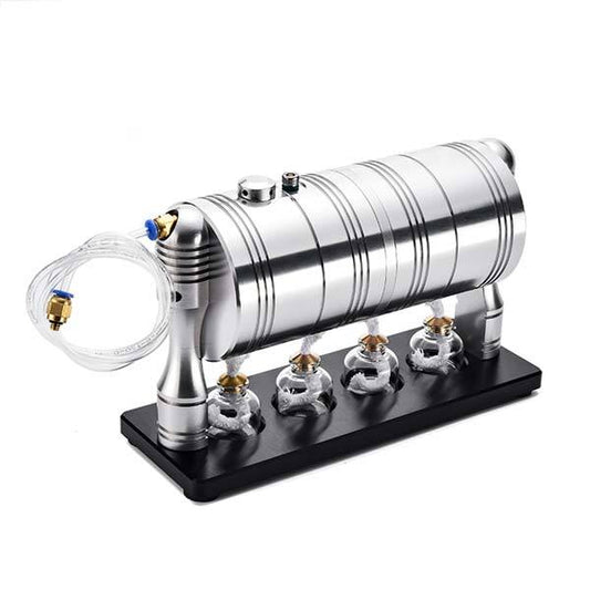 Steam Engine Model Kit Full Metal Steam Generator Steam Heating Boiler with 4 Alcohol Lamps - enginediy