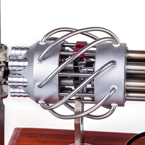 16 Cylinder Swash Plate Stirling Engine Generator Model with Voltage Digital Display Meter and LED enginediyshop