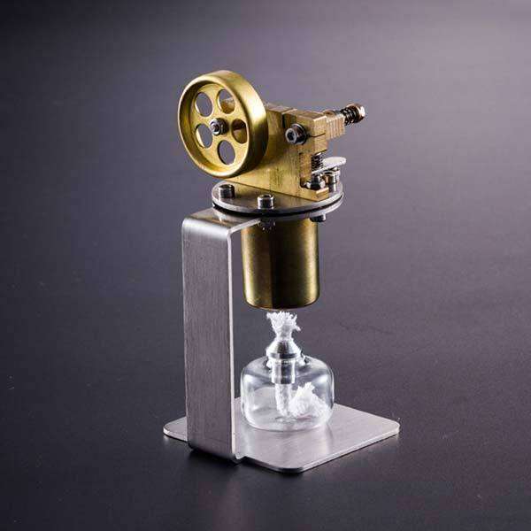 Mini Steam Engine Kit Vertical Alcohol Lamp Heating Steam Engine Toy ...