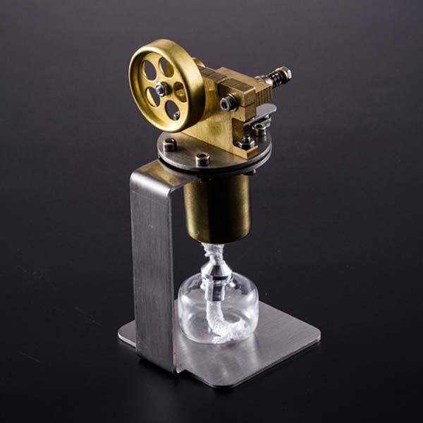 Mini Steam Engine Kit Vertical Alcohol Lamp Heating Steam Engine Toy ...