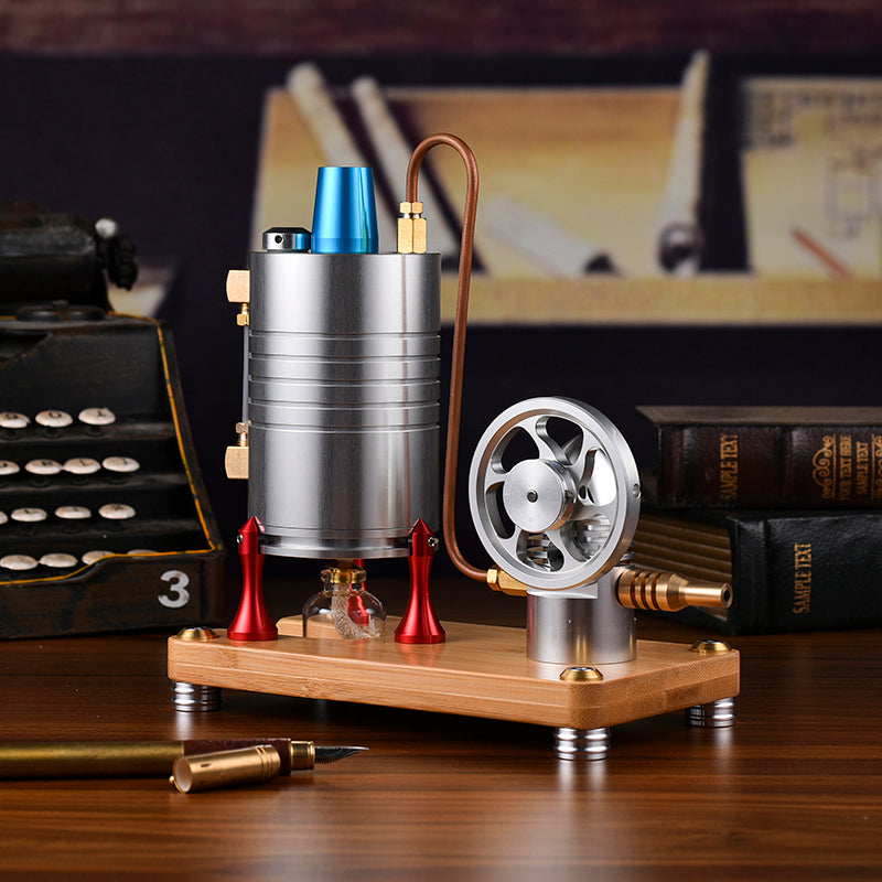 Retro All-metal Vertical Steam Engine Model – enginediyshop