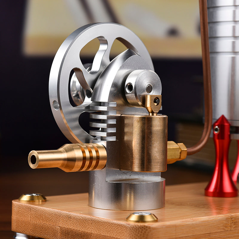 Retro All-metal Vertical Steam Engine Model enginediyshop