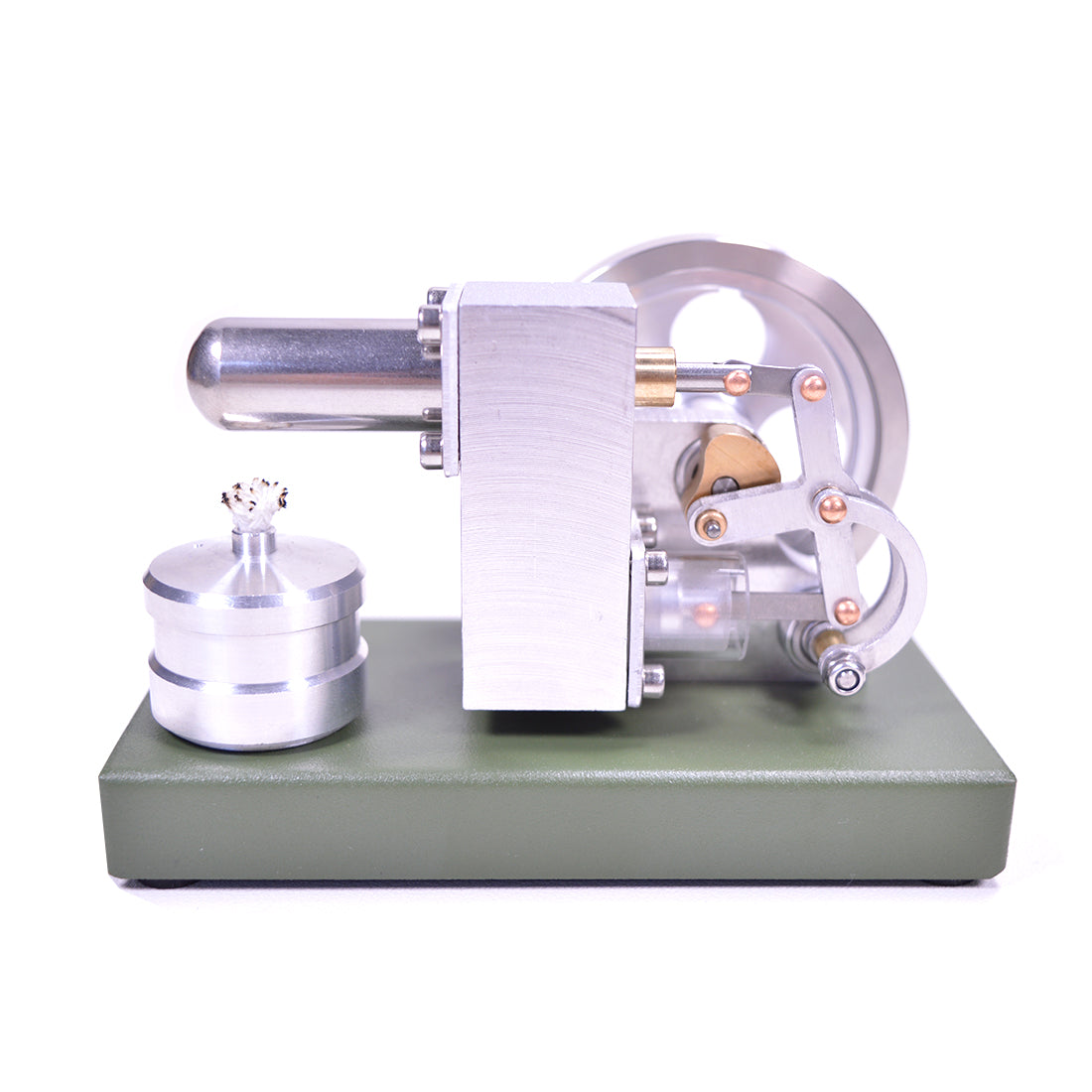 ENJOMOR Minitype α-type Hot-air Stirling External Combustion Engine Model DIY Physics Science Experiment Toy