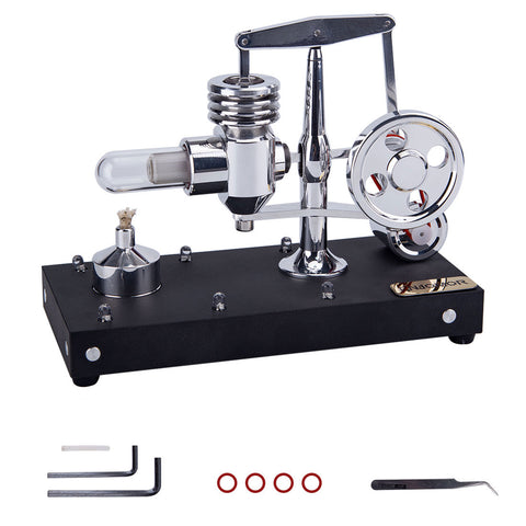 ENJOMOR Metal Balance Hot-air Stirling Engine Model with LED Lighting Set Educational Toys Gifts