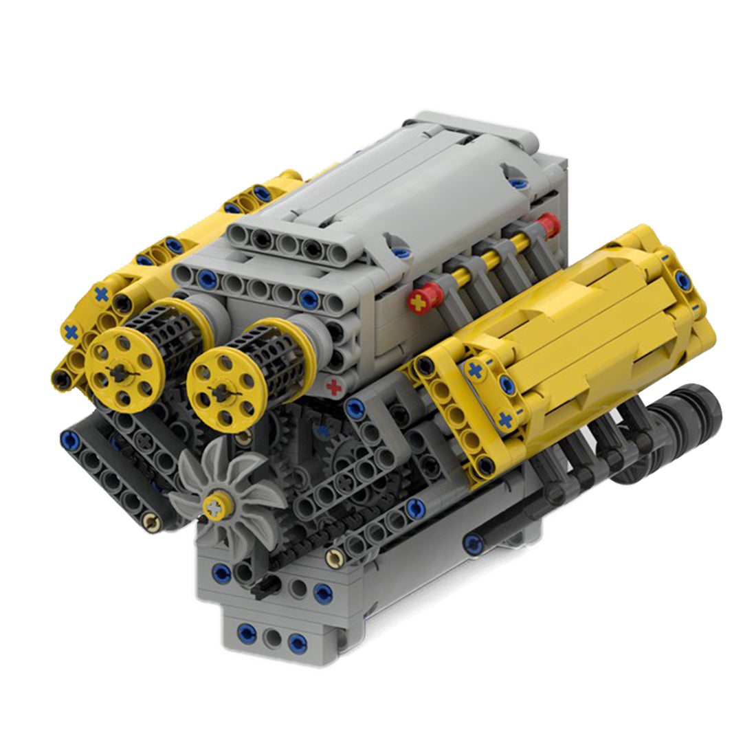 Source Engine Bricks Build Your Own V8 Engine - MOC54607 Crossplane V8 Engine Bricks ...