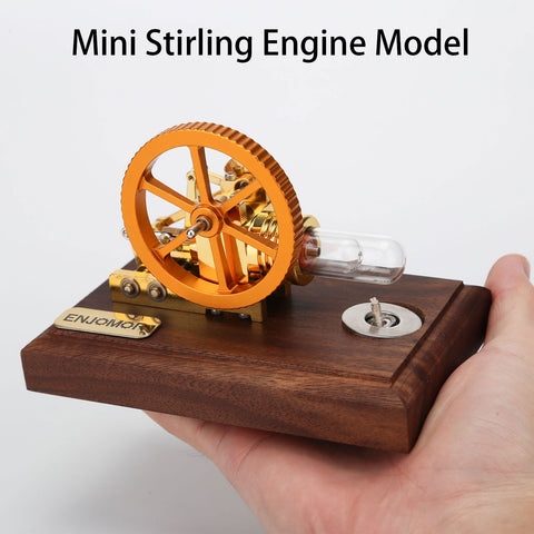 ENJOMOR Mini Gamma Hot-air Stirling Engine Model Educational Toys Gifts enginediyshop