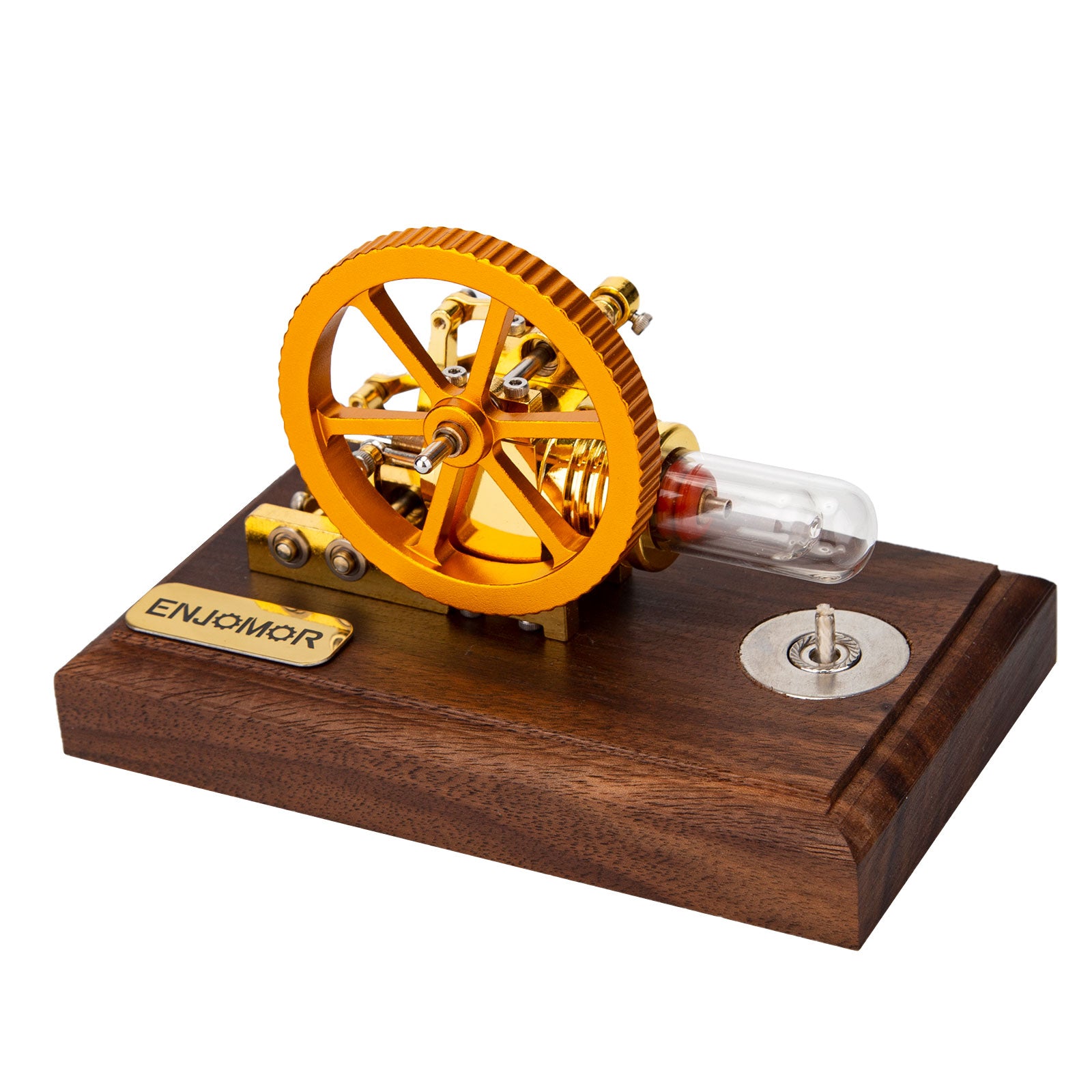 ENJOMOR Mini Gamma Hot-air Stirling Engine Model Educational Toys Gifts