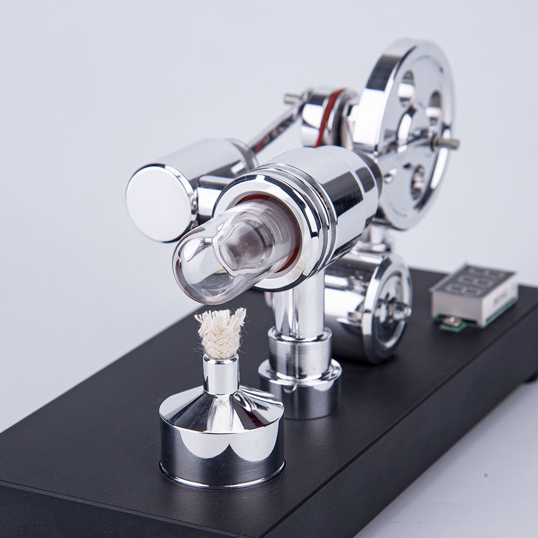 ENJOMOR Metal Gamma Hot-air Stirling Engine Model with Bulb Educational Toys Gifts enginediyshop