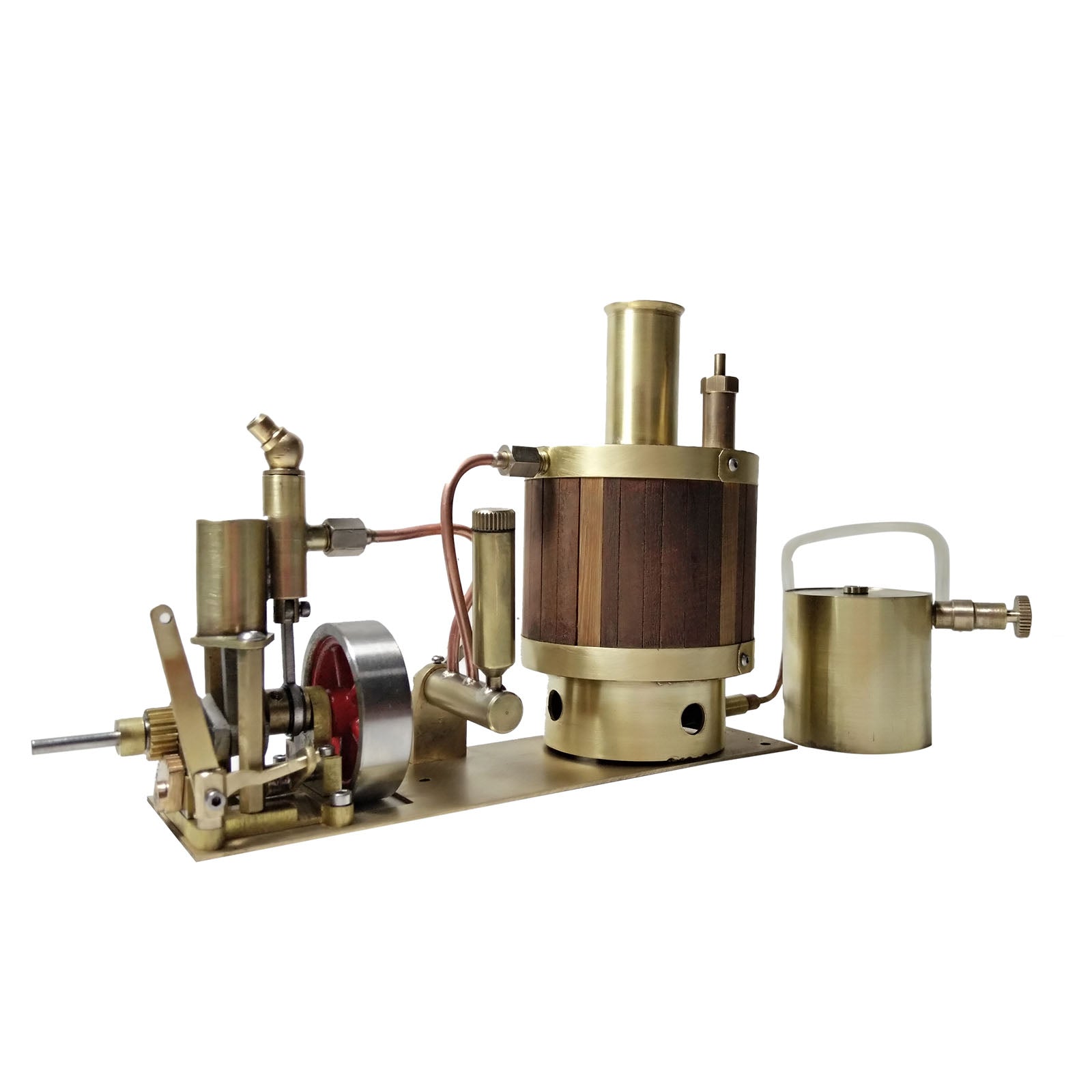 Mini Single-cylinder Steam Engine Set with Boiler for Model Ship within 50cm - enginediy