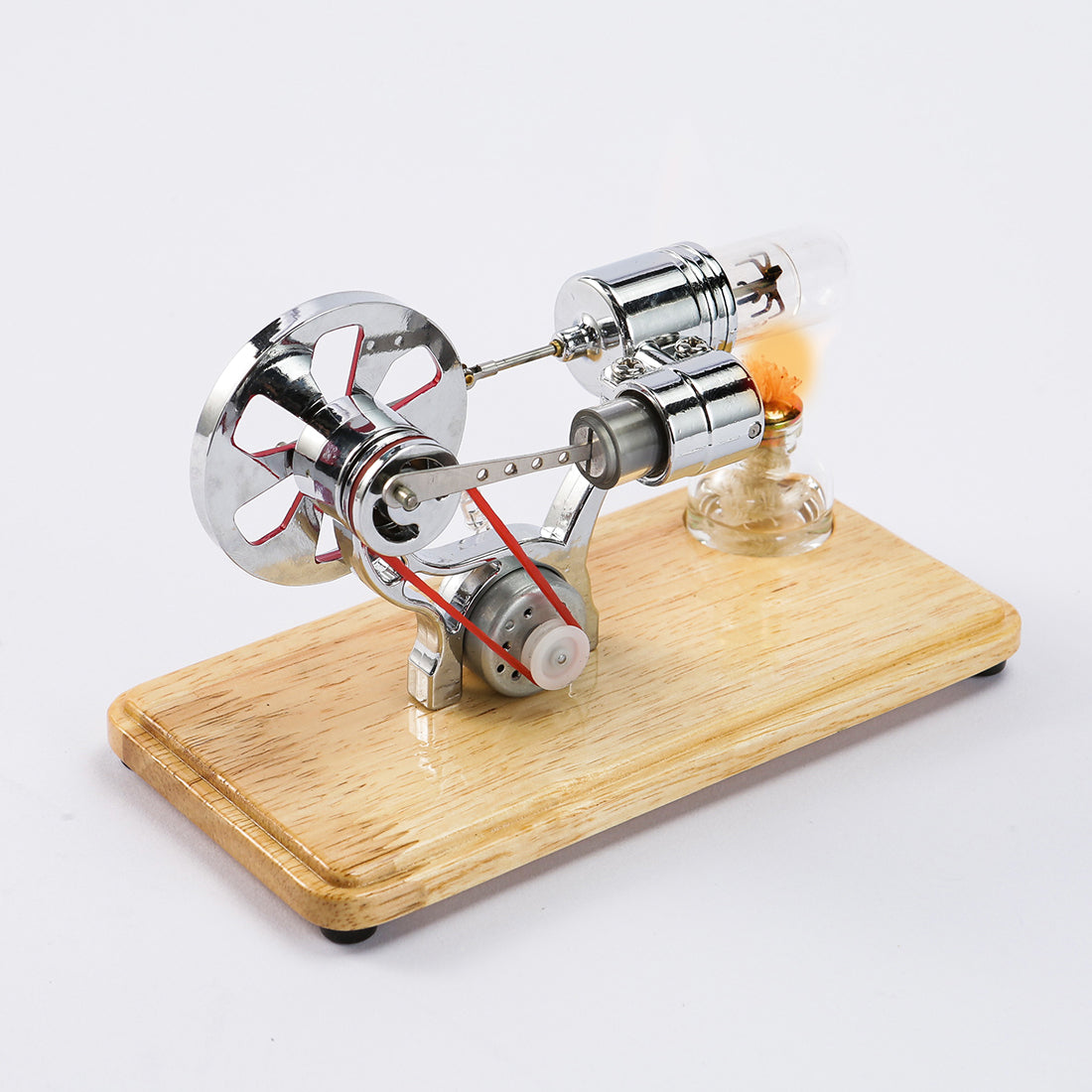 ENJOMOR Gamma Hot Air Stirling Engine Generator Model with LED Lights Science & Technology Educational Toys Gifts enginediyshop