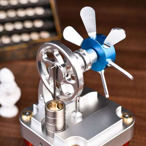Air Cooled Metal Stirling Engine Model Science Education Collection Toy - enginediy