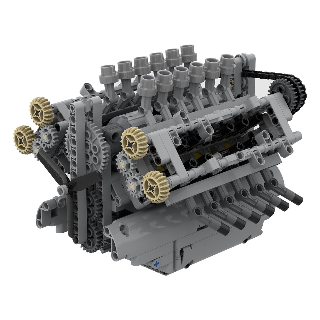 MOC-40128 V12 Engine with Gearbox Sci-fi Engine Model Building Blocks Toy Set 789PCS