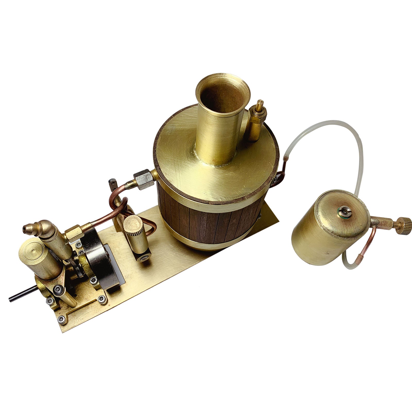 Mini Case Steam Engine Mini Single-cylinder Steam Engine Set with Boiler for Model Ship withi ...