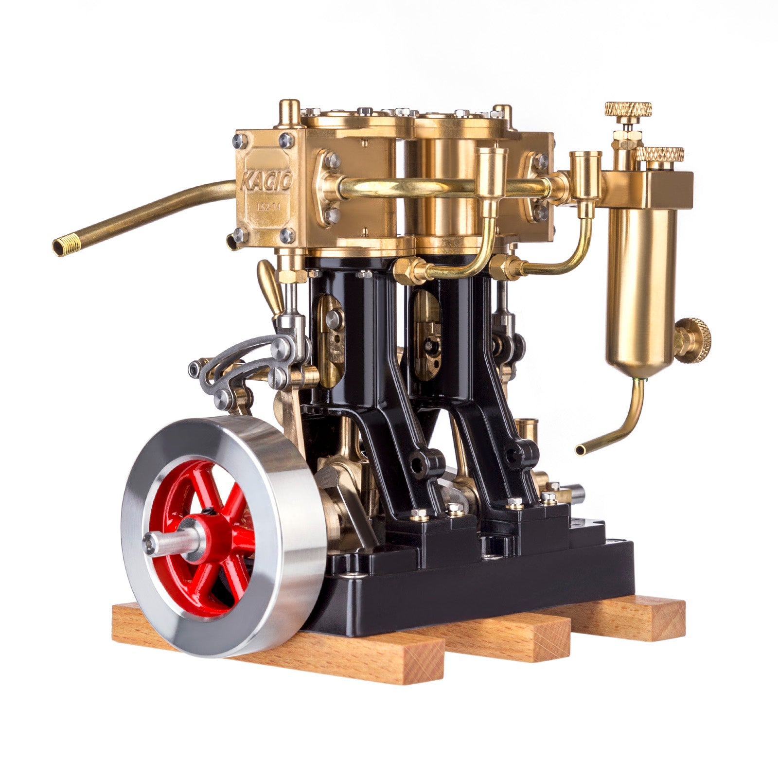 KACIO LS2-14 2 Cylinders Reciprocating Retro Steam Engine Model for Mo ...