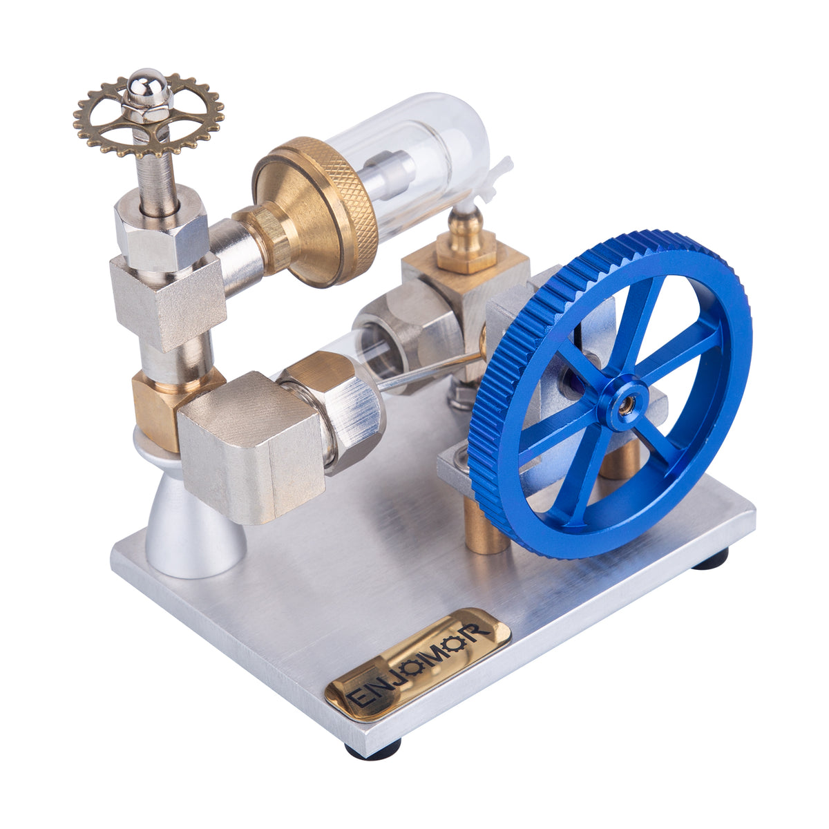 ENJOMOR Mini Vertical Flywheel Stirling Engine Model with Adjustable S ...