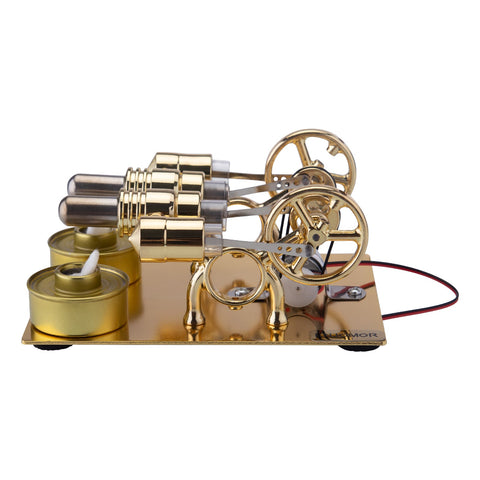 ENJOMOR Stirling Engine 4 Cylinder Hot Air Stirling Engine Generator External Combustion Engine Model enginediyshop