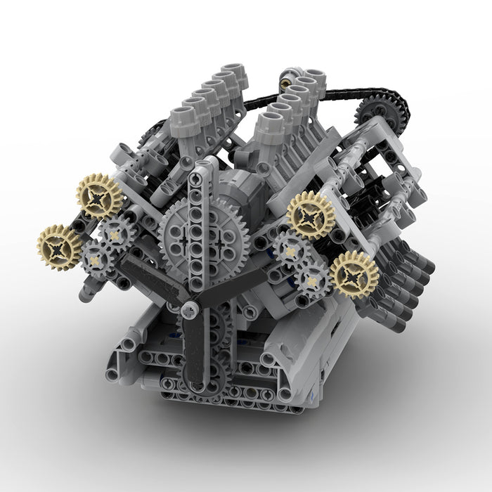 MOC-40128 V12 Engine with Gearbox Sci-fi Engine Model Building Blocks ...