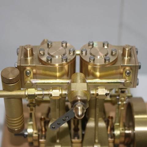 M30B 3.7CC Mini Retro Vertical Double-cylinder Reciprocating Double-acting Steam Engine Model Toys enginediyshop